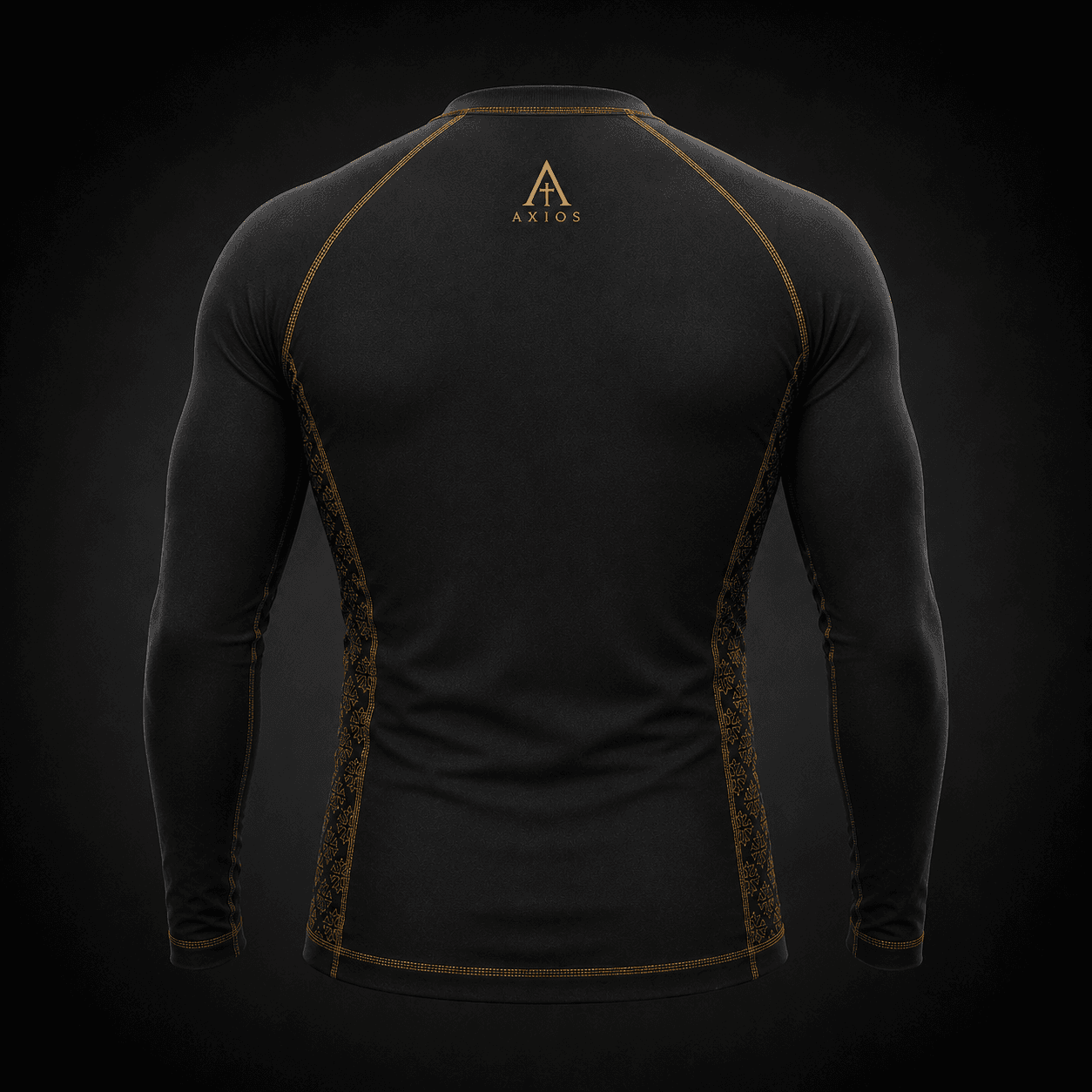 Concept rendering of the Genesis Long Sleeve Rash Guard back view