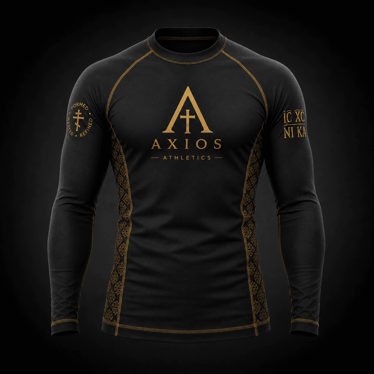Concept rendering of the Genesis Long Sleeve Rash Guard front view