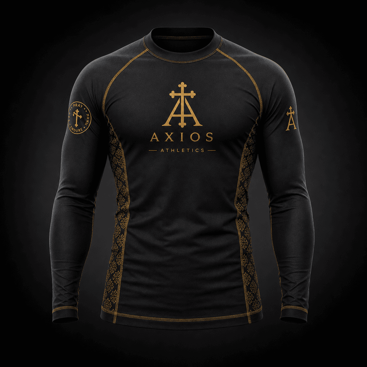 Concept rendering of the Genesis Long Sleeve Rash Guard front view