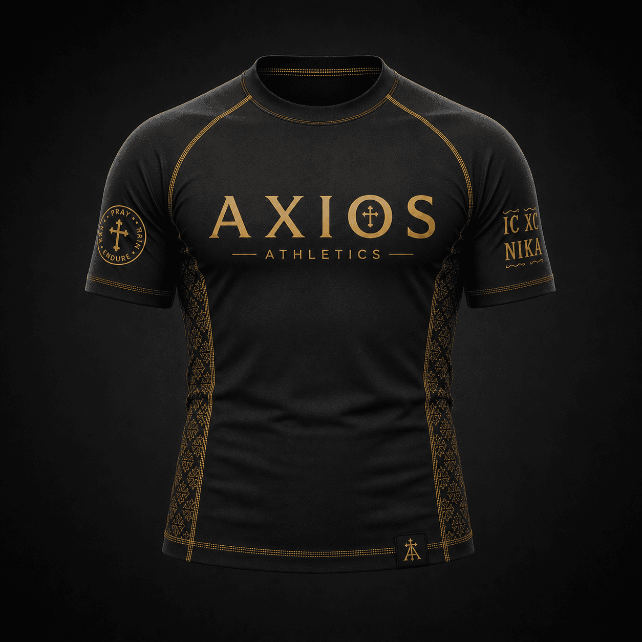 Concept rendering of the Genesis Short Sleeve Rash Guard front view